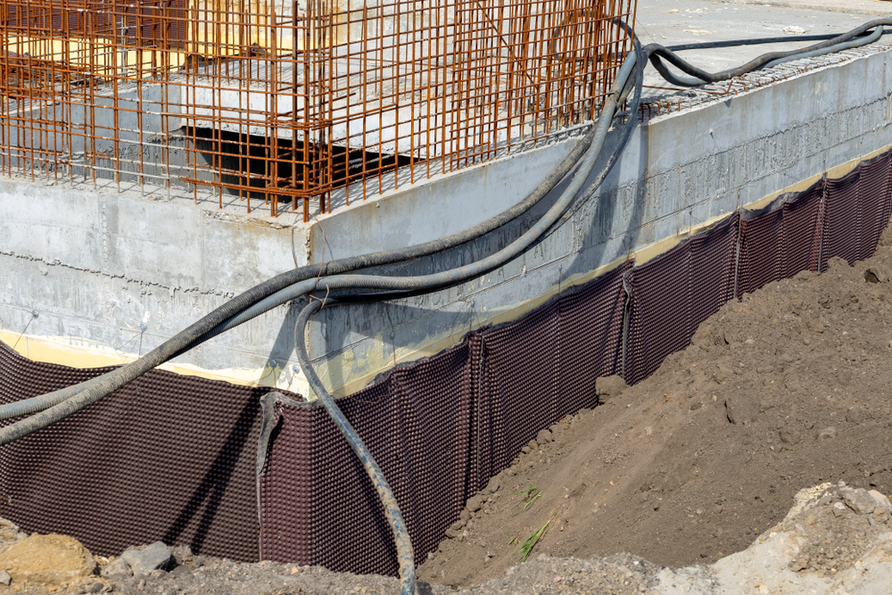 Exterior basement waterproofing